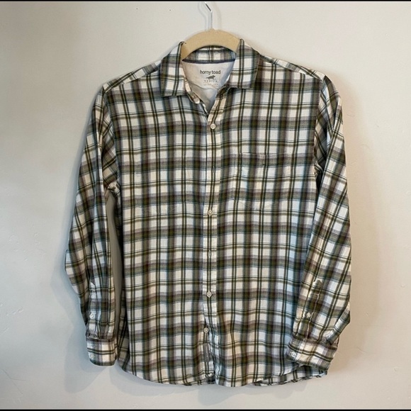 Horny Toad Green Button Down Plaid - Picture 2 of 7